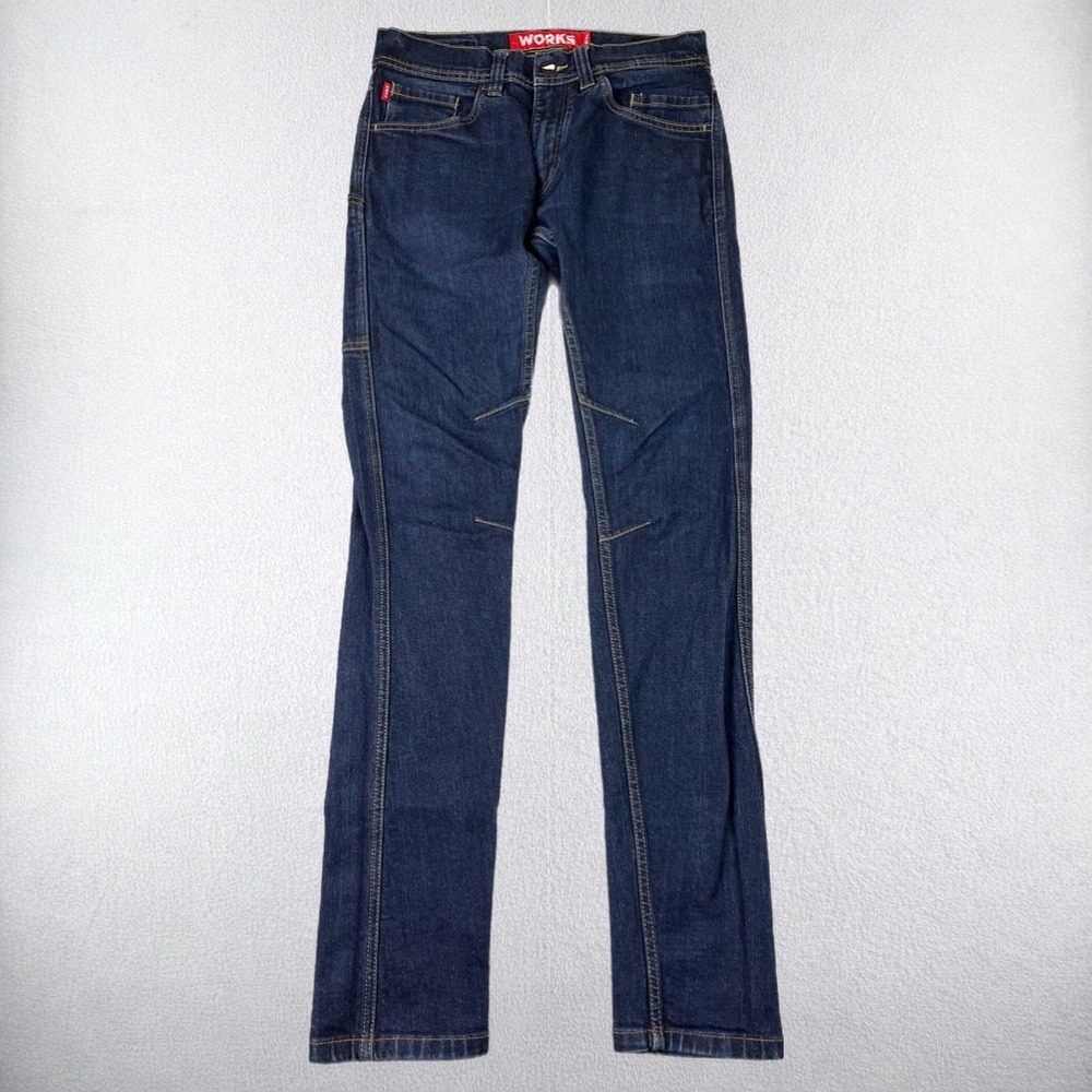 Saint Works Denim Jeans Mens 30x34 Dark Blue 3060 5-Pocket Dyneema Slim Straight